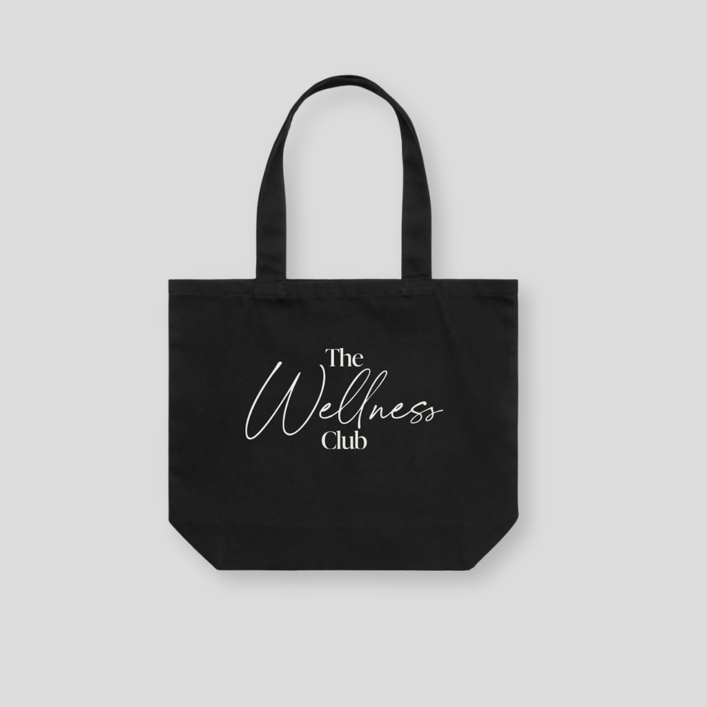 'The Wellness Club' Tote Bag - Black