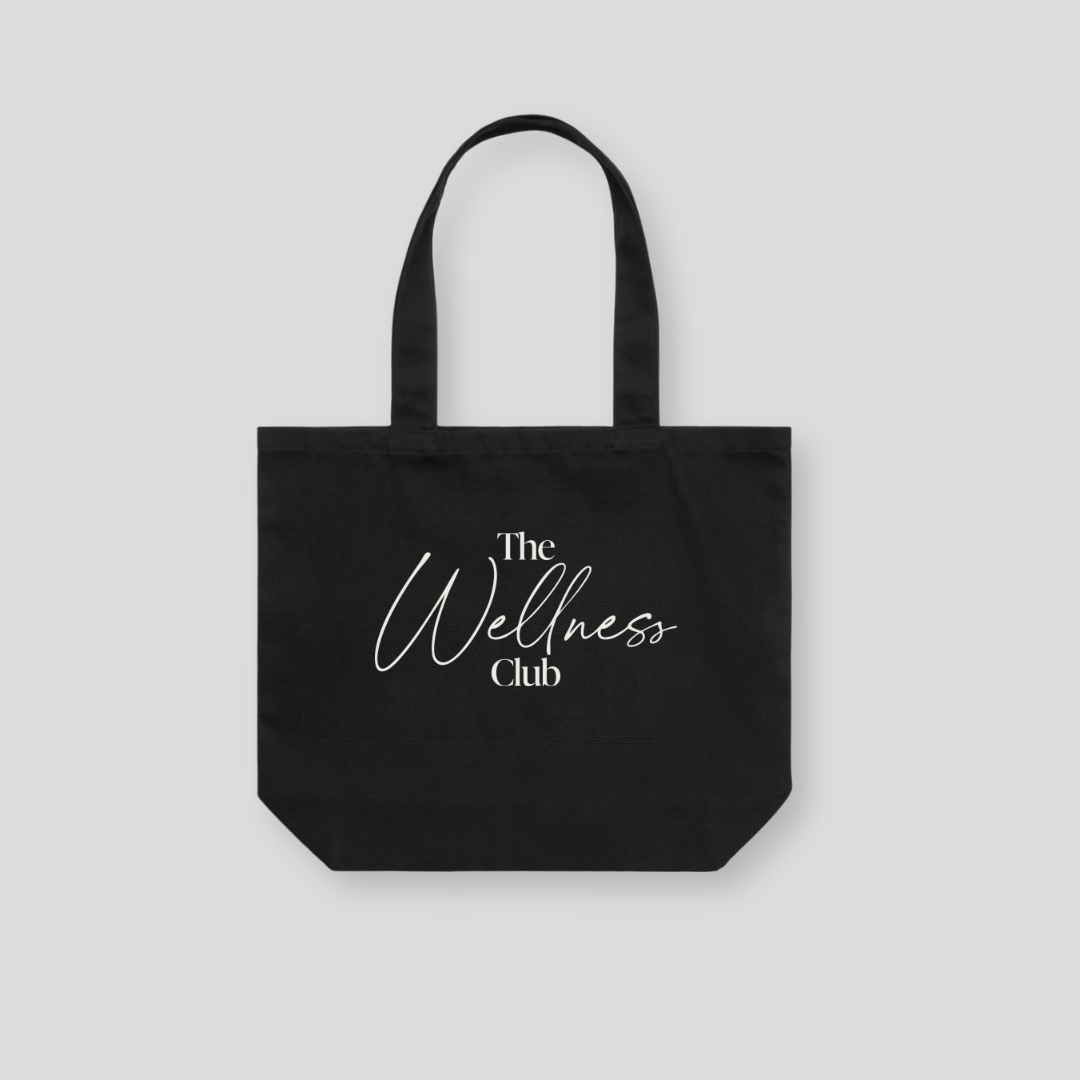 'The Wellness Club' Tote Bag - Black
